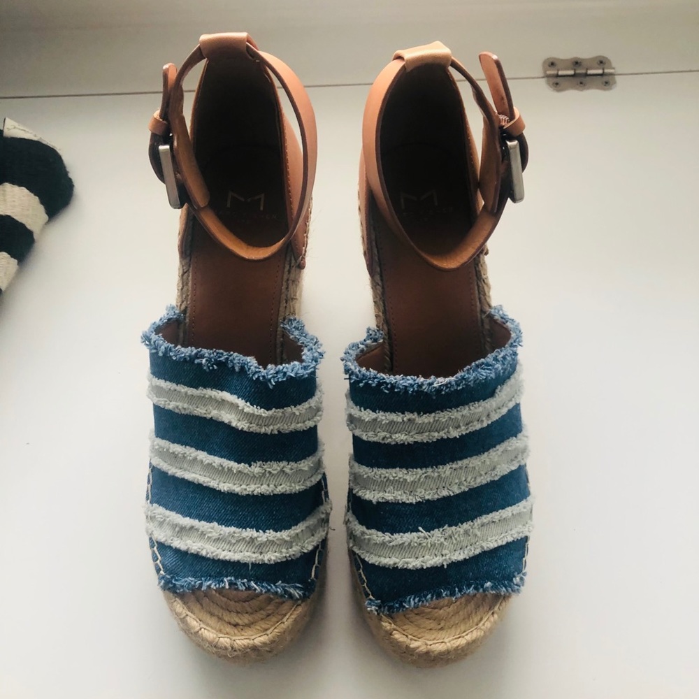 Marc Fischer Denim Adria Jute Wedge Sandal